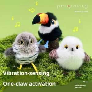 Putting Small Fat Choo Cat Toy Simulated Bird Automatic Cat Teaser Stick to Burn Energy