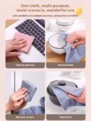 Thickened and enlarged disposable kitchen cloth for absorbing water and washing dishes (PACK OF 12)
