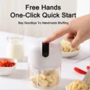 250ml Garlic Chopper Kitchen Electric Food Crusher Mini Blender Grinder Garlic Blender Processors